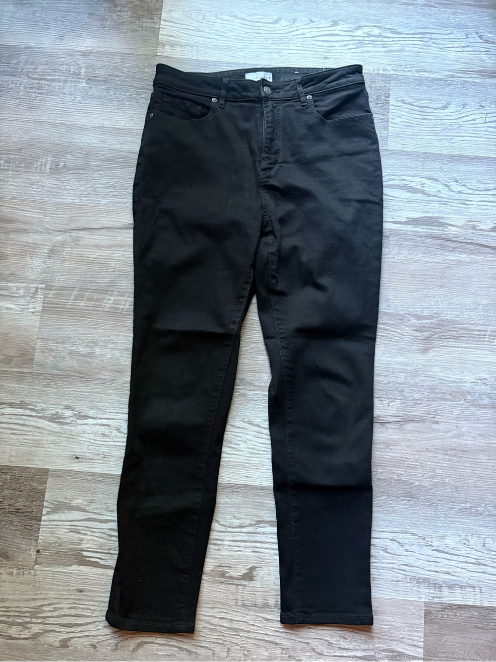 LOFT Women’s Black Denim Jeans Solid 5-Pocket Design Regular Size 29
